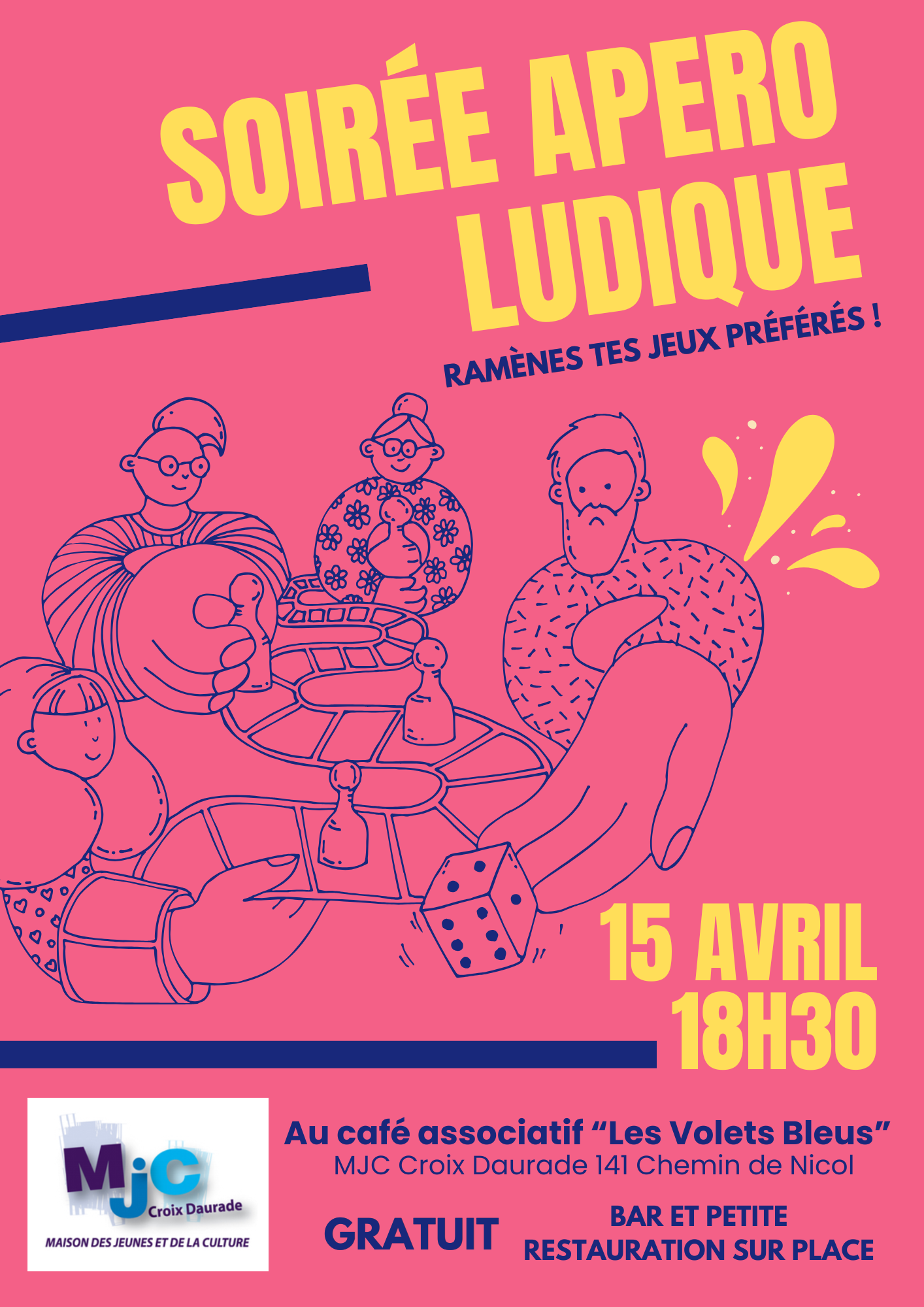 Affiche soirée jeux