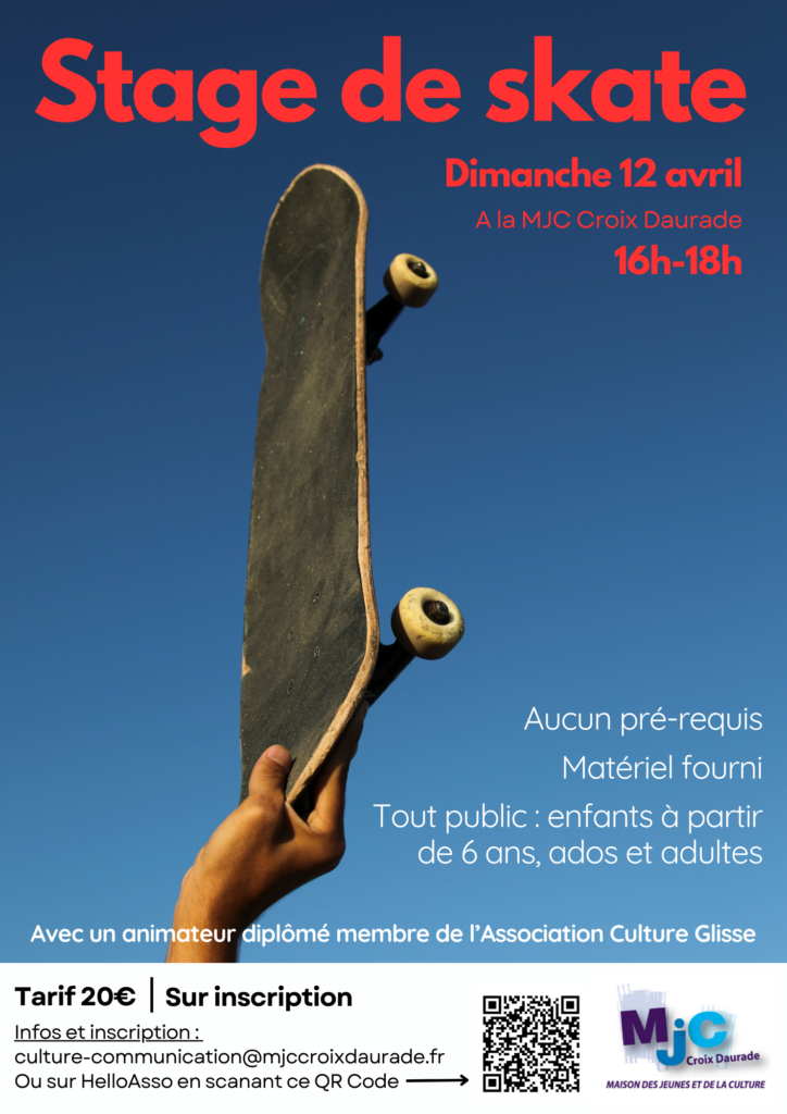 Affiche stage de skate