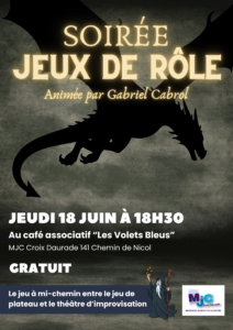 Affiche soirée jeux de rôle