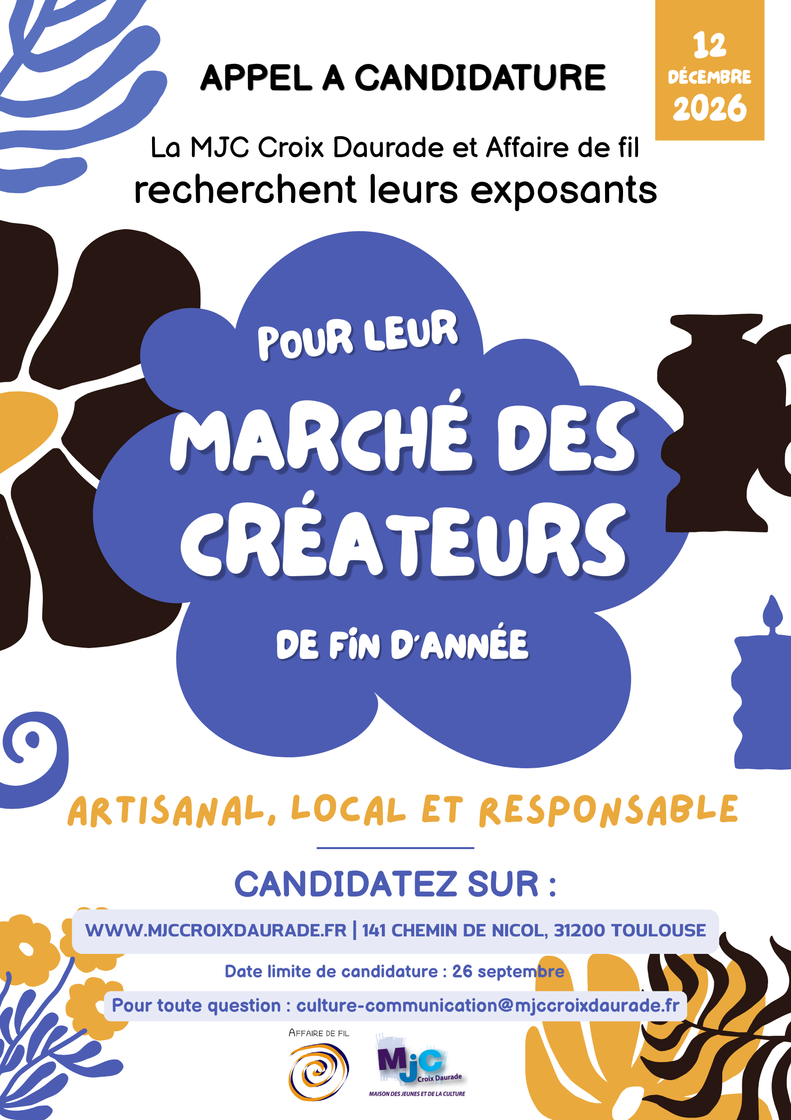 Appel à candidature marché des créateurs 2026